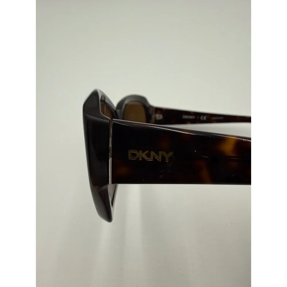 DKNY Sunglasses Womens 55mm Tortoise Excellent DY 4048 Rectangular Brown Lens